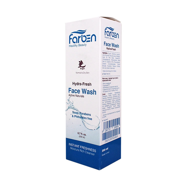 قیمت ژل شستشوی صورت پوست های خشک و معمولی روغن آرگان فاربن حجم 200 میلی لیتر