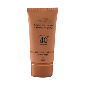 کرم ضد آفتاب بژ طبیعی انواع پوست مدیسان SPF40 حجم 30 میلی لیتر