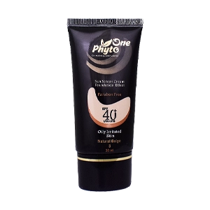 کرم ضد آفتاب بژ طبیعی پوست های چرب و حساس فیتو وان SPF40 حجم 30 میلی لیتر