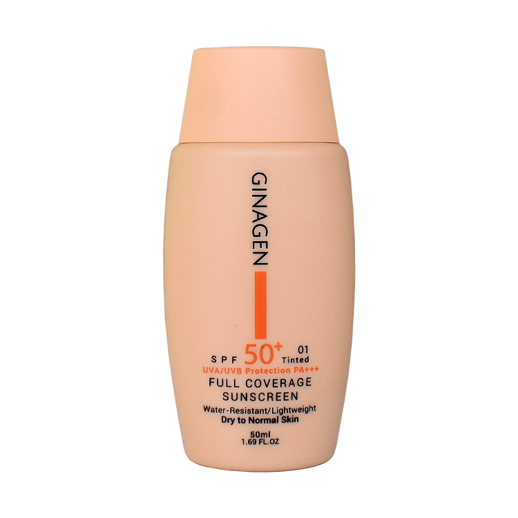 لیکویید ضد آفتاب بژ روشن پوست های خشک و نرمال ژیناژن SPF50 حجم 50 میلی لیتر