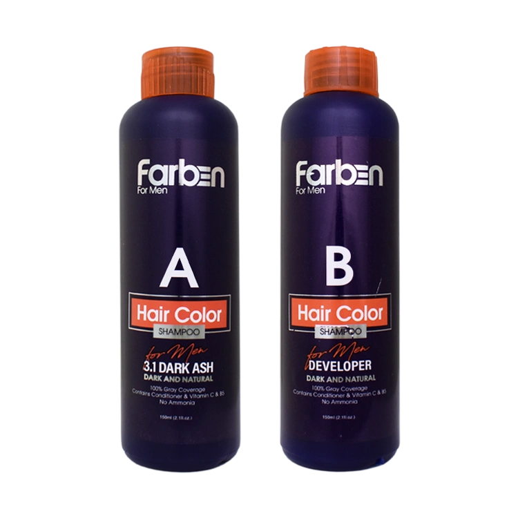 خرید شامپو رنگ مو آقایان خاکستری تیره فاربن شماره 3.1