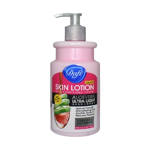 لوسیون بدن مرطوب کننده عصاره آلوئه ورا و توت فرنگی دافی حجم 470 میلی لیتر