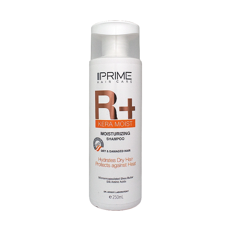 شامپو رطوبت رسان موهای خشک و آسیب دیده پرایم مدل +R حجم 250 میلی لیتر