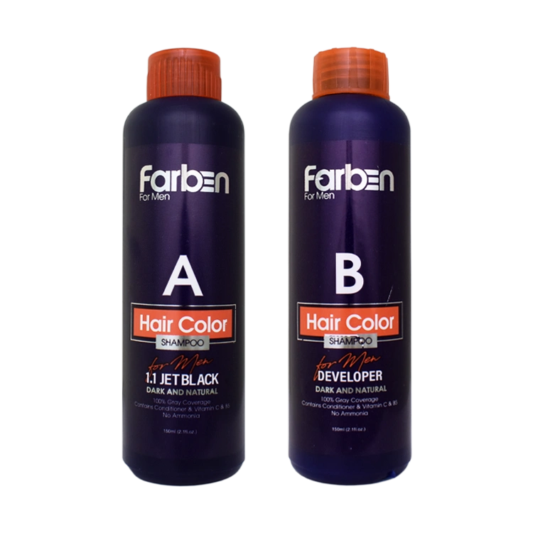 خرید شامپو رنگ مو آقایان مشکی تیره فاربن شماره 1.1