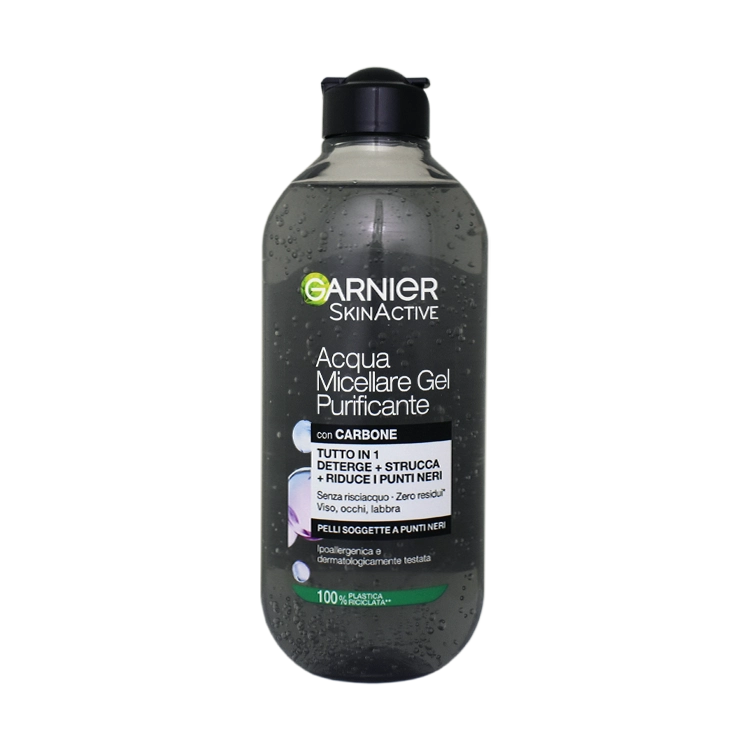 ژل میسلار پاک کننده آرایش زغال فعال گارنیه حجم 400 میلی لیتر