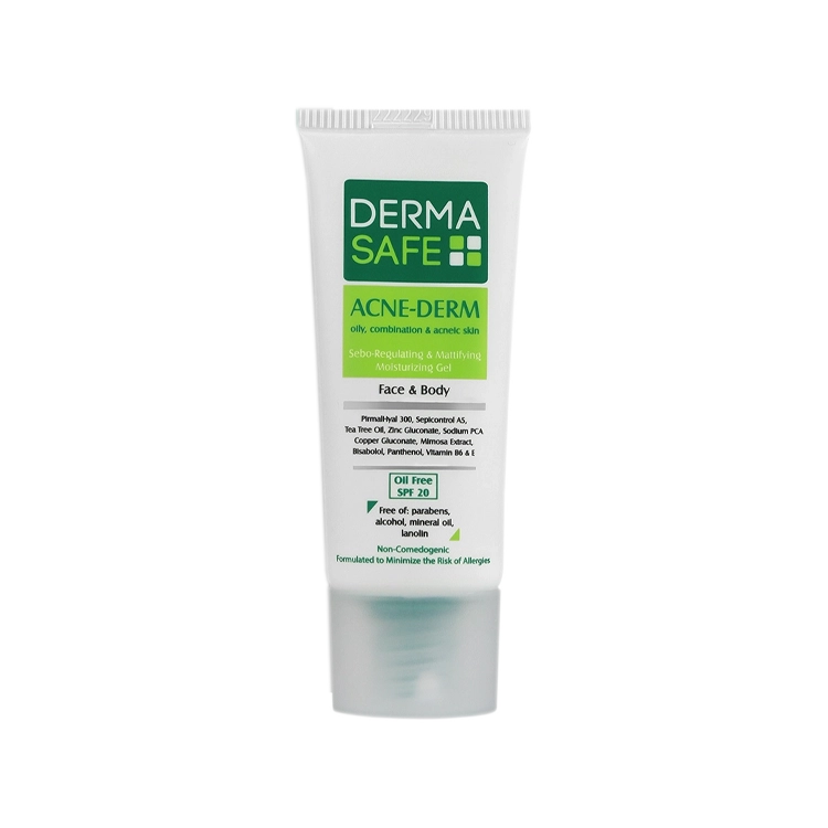 ژل مرطوب کننده ضد جوش پوست های مختلط و چرب آکنه درم درماسیف حجم 40 میلی لیتر