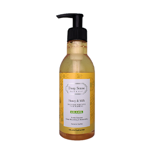 ژل شستشوی پوست خشک و معمولی شیر و عسل دیپ سنس حجم 250 میلی لیتر