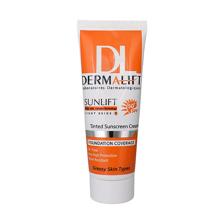 کرم ضد آفتاب بژ روشن پوست چرب سانلیفت درمالیفت SPF50 حجم 40 میلی لیتر