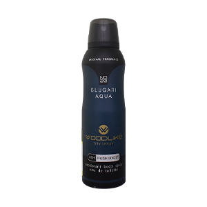 اسپری بدن مردانه وودلایک مدل Aqua Blugari حجم 200 میلی لیتر