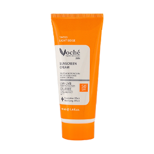 کرم ضد آفتاب بژ روشن پوست های چرب و جوشدار وچه SPF50 حجم 50 میلی لیتر