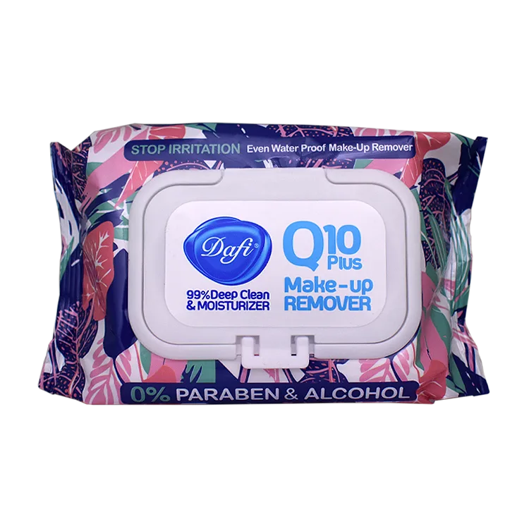 قیمت دستمال مرطوب پاک کننده آرایش چشم و صورت دافی مدل Stop Irritation بسته 50 عددی