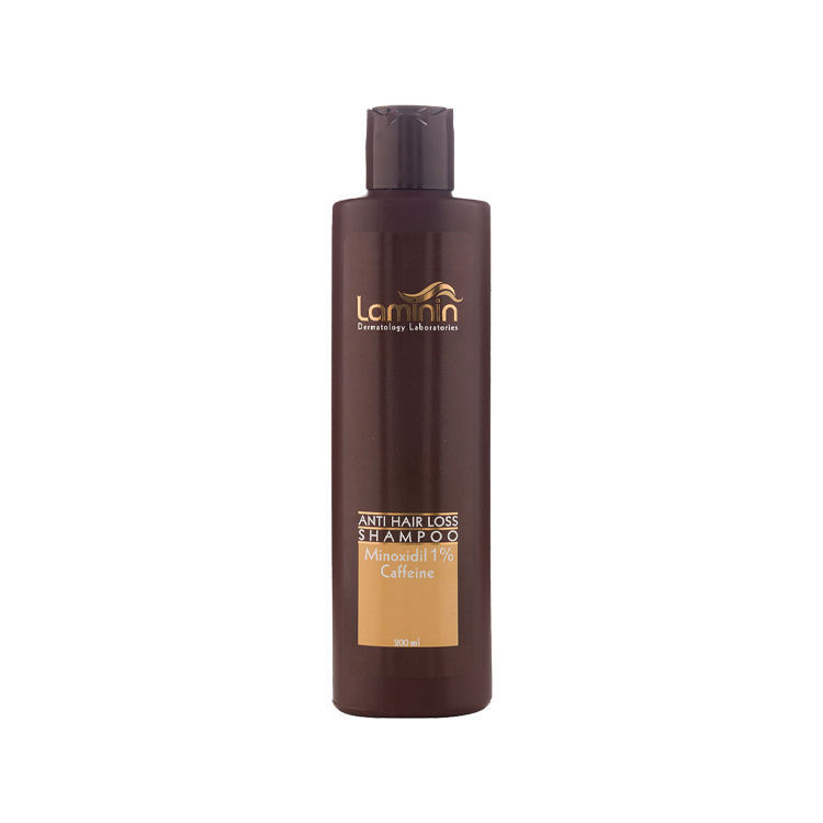 شامپو ضد ریزش ماینوکسیدیل 1 درصد و کافئین لامینین حجم 200 میلی لیتر