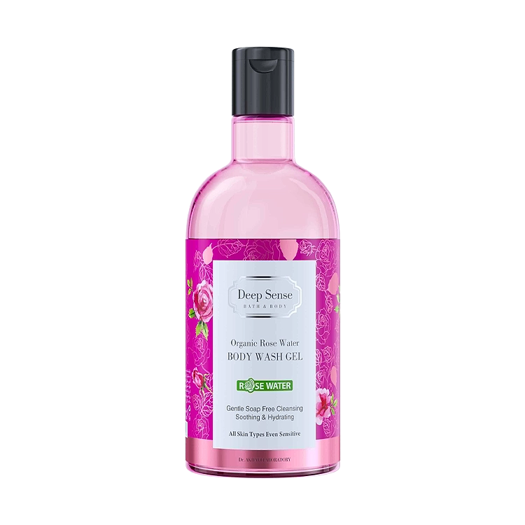 شامپو بدن پوست حساس گلاب دیپ سنس حجم 400 میلی لیتر