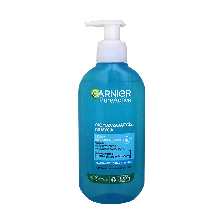 ژل شستشوی پوست چرب و جوشدار پیور اکتیو گارنیه حجم 200 میلی لیتر