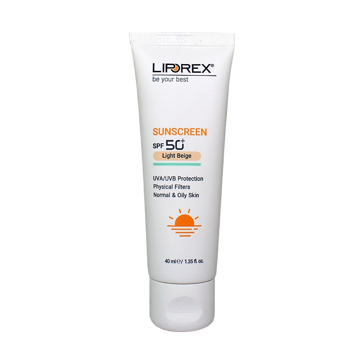 کرم ضد آفتاب بژ روشن پوست های معمولی و چرب لیپورکس SPF50 حجم 40 میلی لیتر