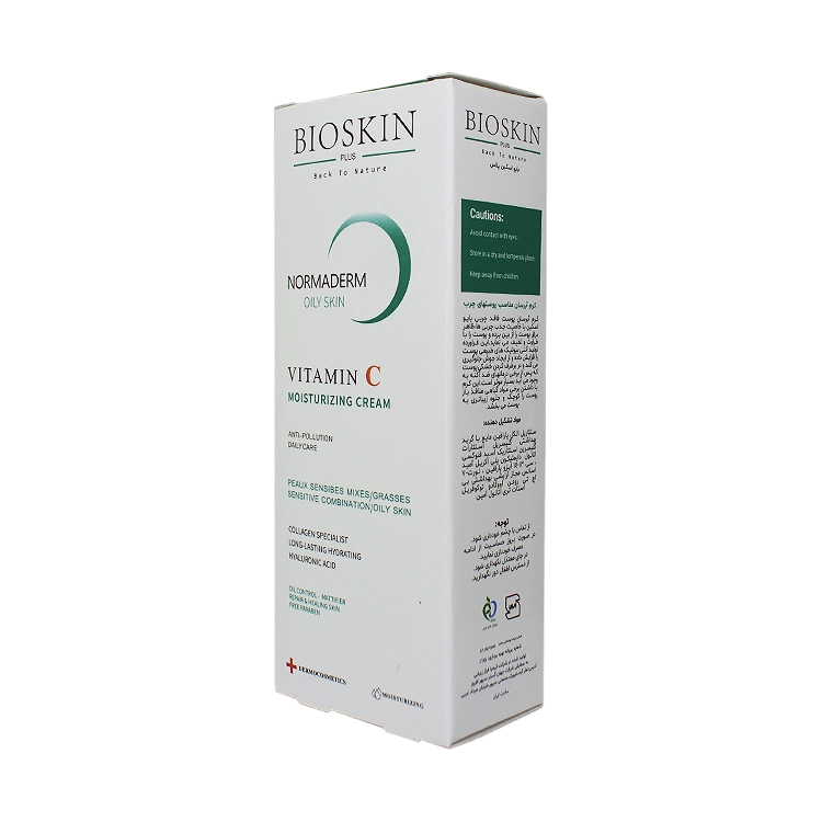 قیمت کرم مرطوب کننده ویتامین سی پوست چرب بایو اسکین حجم 75 میلی لیتر