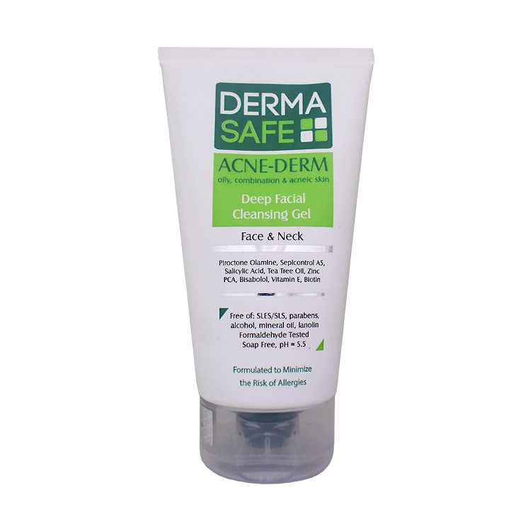 ژل شستشوی صورت پوست های مختلط و چرب آکنه درم درماسیف حجم 150 میلی لیتر