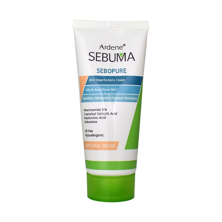 کرم ضد جوش رنگی بژ طبیعی آردن سبوما مدل Sebopure حجم 30 میلی لیتر