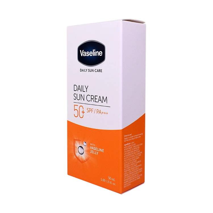 قیمت کرم ضد آفتاب بی رنگ انواع پوست وازلین SPF50 حجم 50 میلی لیتر