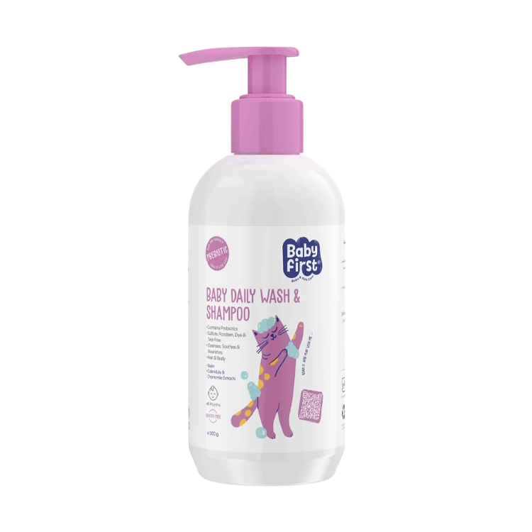 شامپو سر و بدن نوزاد بیبی فرست حجم 300 میلی لیتر