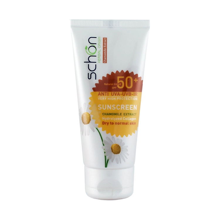 کرم ضد آفتاب رنگی طبیعی پوست های خشک و معمولی شون SPF50 حجم 50 میلی لیتر