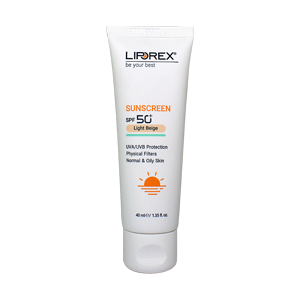 کرم ضد آفتاب بژ روشن پوست های معمولی و چرب لیپورکس SPF50 حجم 40 میلی لیتر