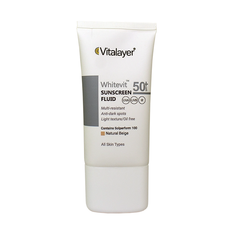 فلویید ضد آفتاب ضد لک بژ طبیعی وایت ویت ویتالیر SPF50 حجم 50 میلی لیتر