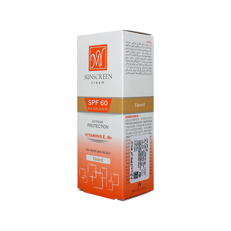 قیمت کرم ضد آفتاب رنگی پوست های خشک و معمولی مای SPF60 حجم 50 میلی لیتر
