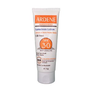 لوسیون ضد آفتاب پوست چرب و جوش دار آردن SPF30 حجم 75 میلی لیتر