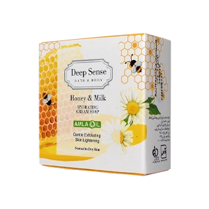 صابون پوست های خشک و معمولی شیر و عسل دیپ سنس وزن 75 گرم