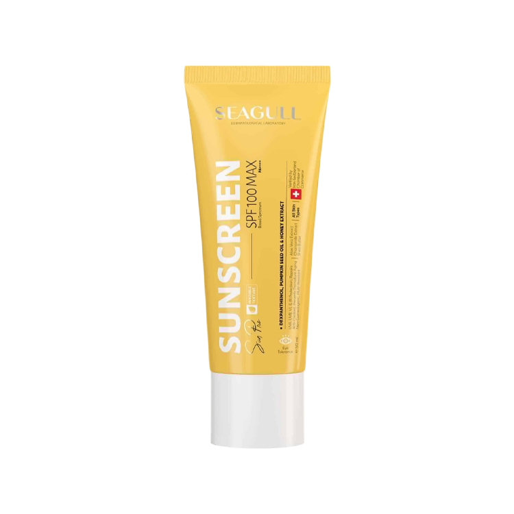 کرم ضد آفتاب بی رنگ انواع پوست سی گل SPF100 حجم 50 میلی لیتر