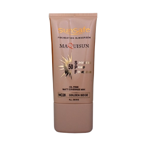 کرم ضد آفتاب بژ طلایی انواع پوست مکی سان سان سیف SPF50 شماره NC20 حجم 40 میلی لیتر