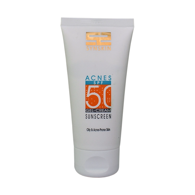 ژل کرم ضد آفتاب بی رنگ پوست های چرب و جوش دار اکنس ساین اسکین SPF50 حجم 50 میلی لیتر