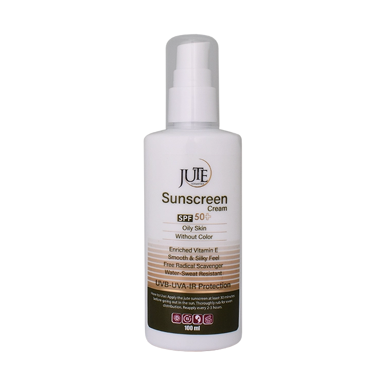 خرید کرم ضد آفتاب پمپی بی رنگ پوست چرب ژوت SPF50 حجم 100 میلی لیتر
