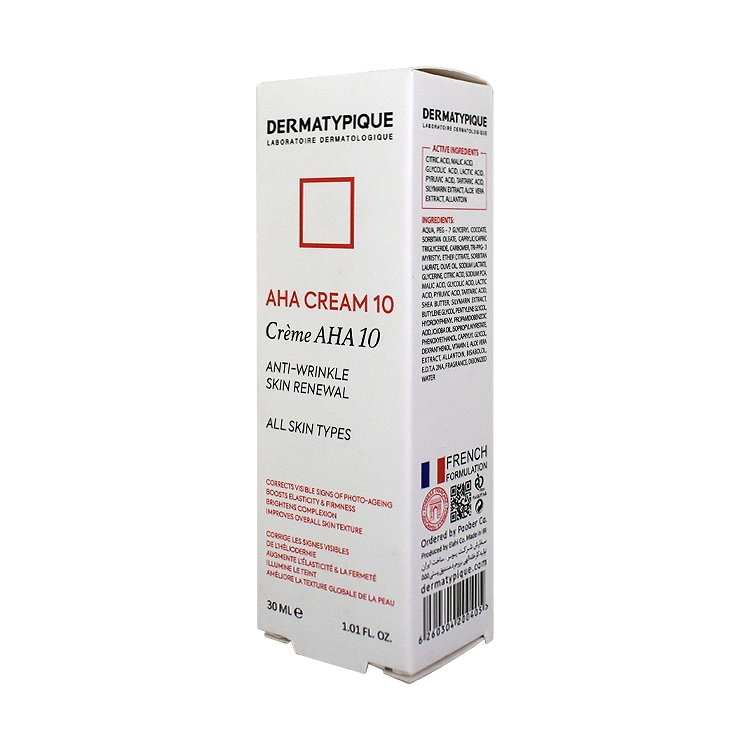 قیمت کرم لایه بردار AHA 10 درصد درماتیپیک حجم 30 میلی لیتر