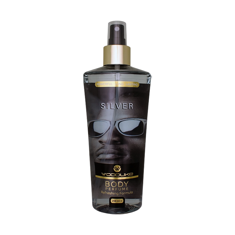 بادی اسپلش مردانه وودلایک مدل Silver حجم 250 میلی لیتر