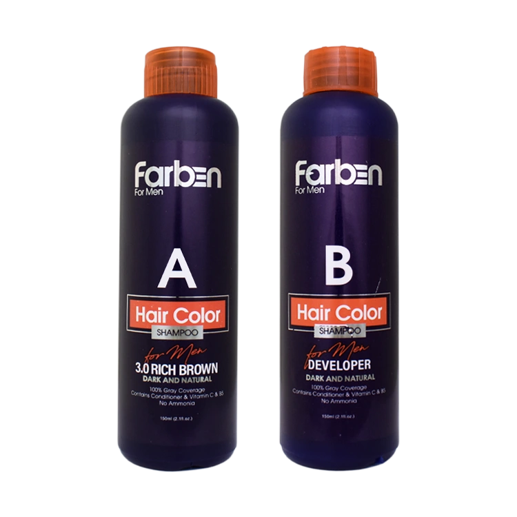 خرید شامپو رنگ مو آقایان قهوه ای فاربن شماره 3