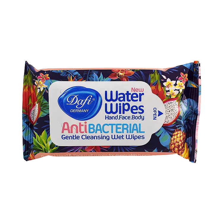 دستمال مرطوب آنتی باکتریال دست و صورت دافی بسته 12 عددی