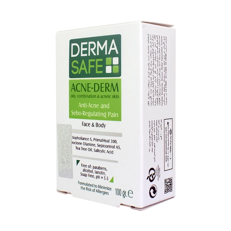 پن شوینده پوست های چرب و جوش دار آکنه درم درماسیف وزن 100 گرم