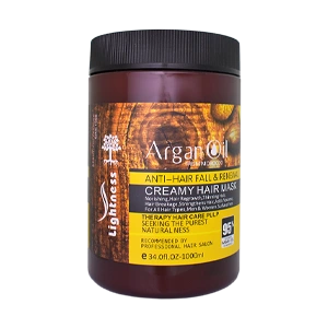 ماسک مو روغن آرگان فاقد سولفات لایتنس حجم 1000 میلی لیتر