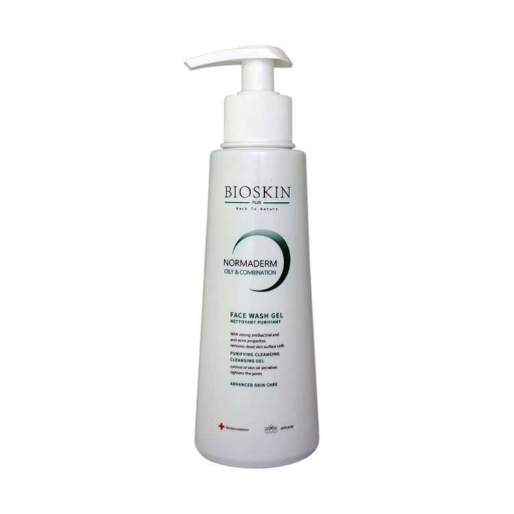 ژل شستشوی صورت پوست های چرب و جوشدار بایو اسکین حجم 200 میلی لیتر