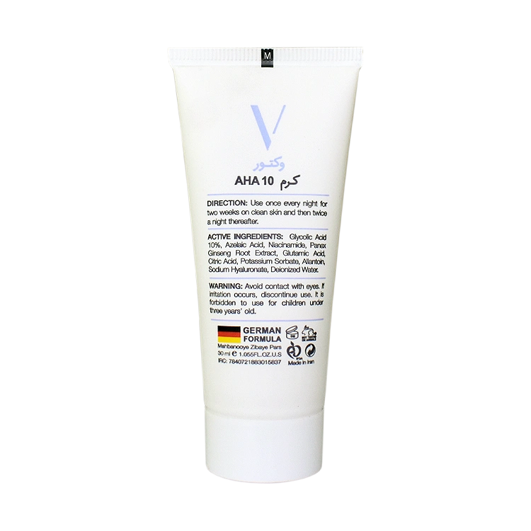 خرید کرم لایه بردار AHA 10 درصد وکتور حجم 30 میلی لیتر
