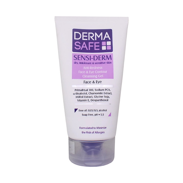 ژل شستشوی صورت پوست های خشک و حساس سنسی درم درماسیف حجم 150 میلی لیتر