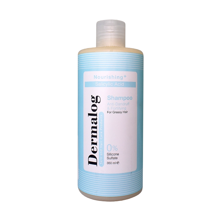 شامپو فاقد سولفات تقویت کننده و ضد شوره موهای چرب درمالوگ حجم 350 میلی لیتر