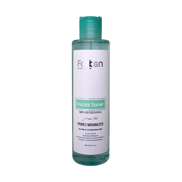 تونر پاک کننده پوست های مختلط و چرب عصاره چای سبز فاربن حجم 200 میلی لیتر