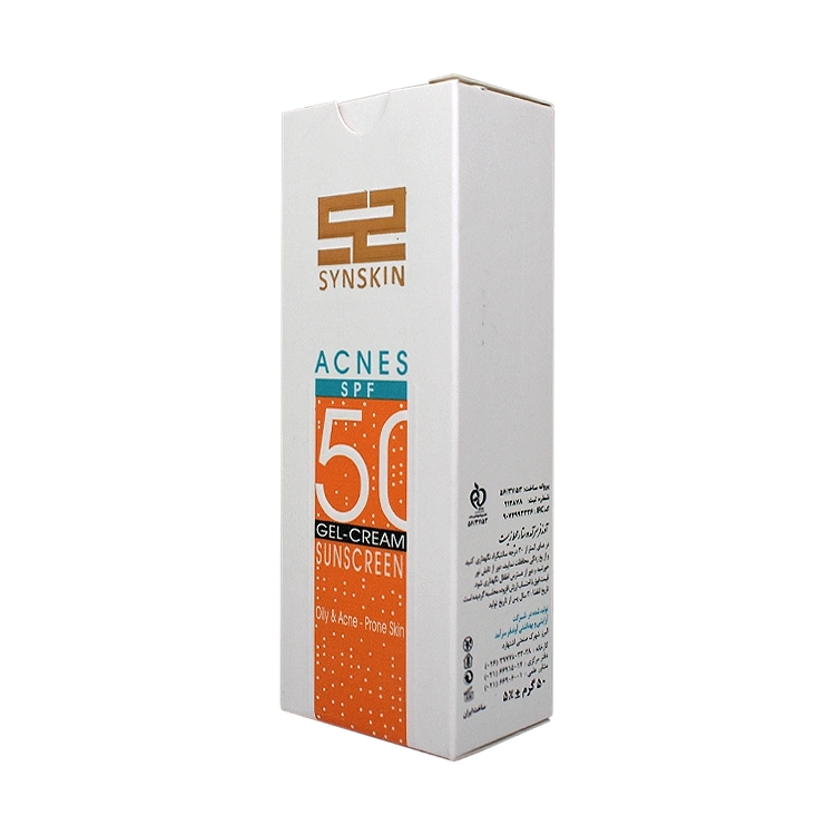 قیمت ژل کرم ضد آفتاب بی رنگ پوست های چرب و جوش دار اکنس ساین اسکین SPF50 حجم 50 میلی لیتر