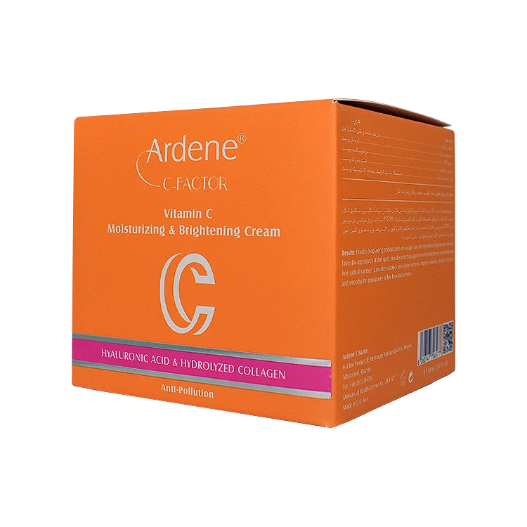 قیمت کرم روز کاسه ای مرطوب کننده و روشن کننده ویتامین سی آردن سی فکتور SPF15 وزن 150 گرم