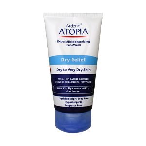 لوسیون شوینده مرطوب کننده صورت پوست های خشک و خیلی خشک درای ریلیف آردن آتوپیا وزن 150 گرم