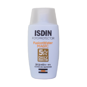 فلویید ضد آفتاب بی رنگ فیوژن واتر مجیک ایزدین SPF50 حجم 50 میلی لیتر