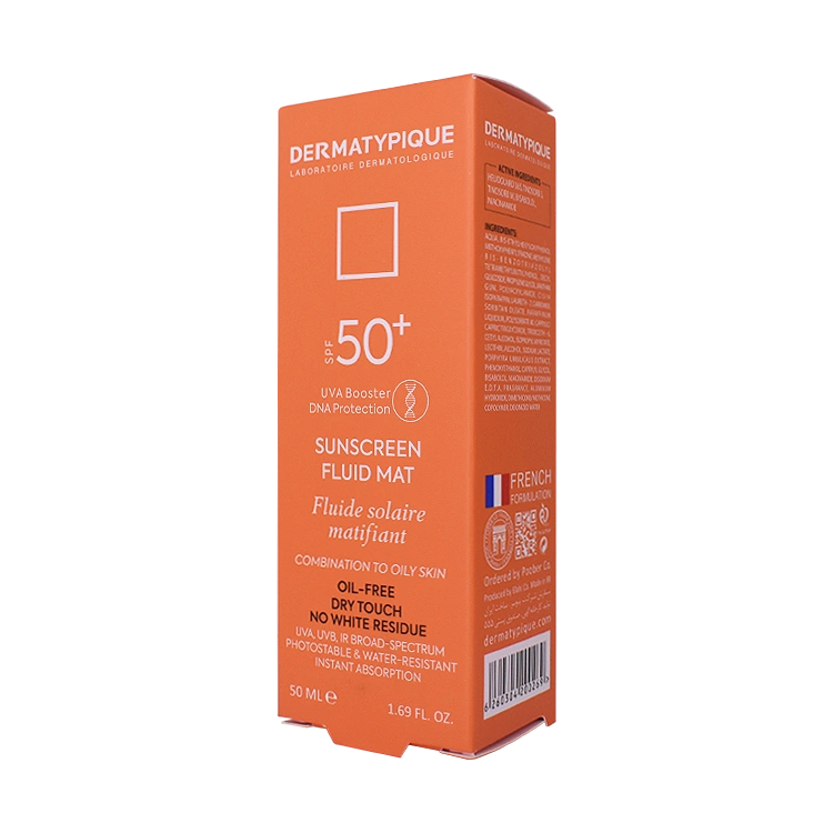 قیمت فلویید ضد آفتاب بی رنگ پوست های مختلط و چرب درماتیپیک SPF50 حجم 50 میلی لیتر